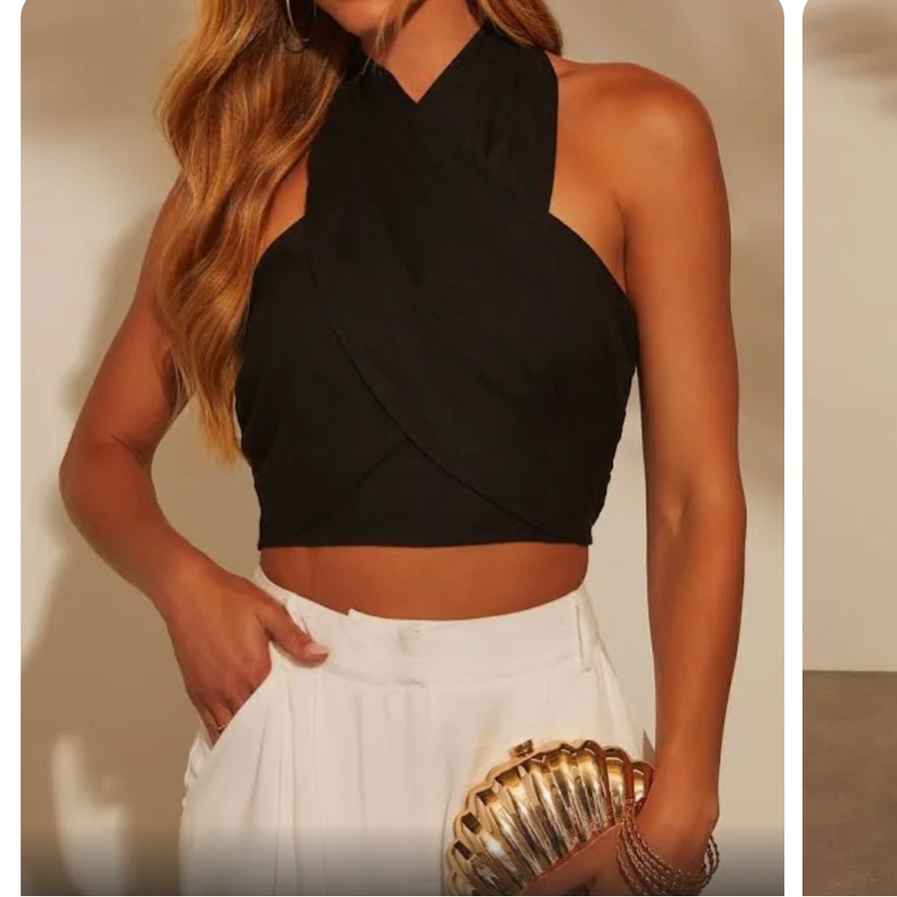 🆕 VICI Celine Statement Halter Crop Top